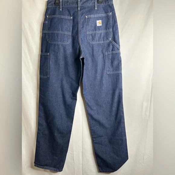 Carhartt Flame Resistant Denim Dungarees 2 Piece Bundle Size 33x36